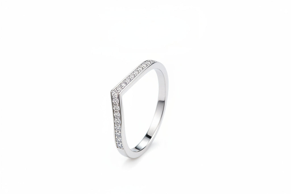 Impimo 0.15 CT Moissanite Round Cut Ring
