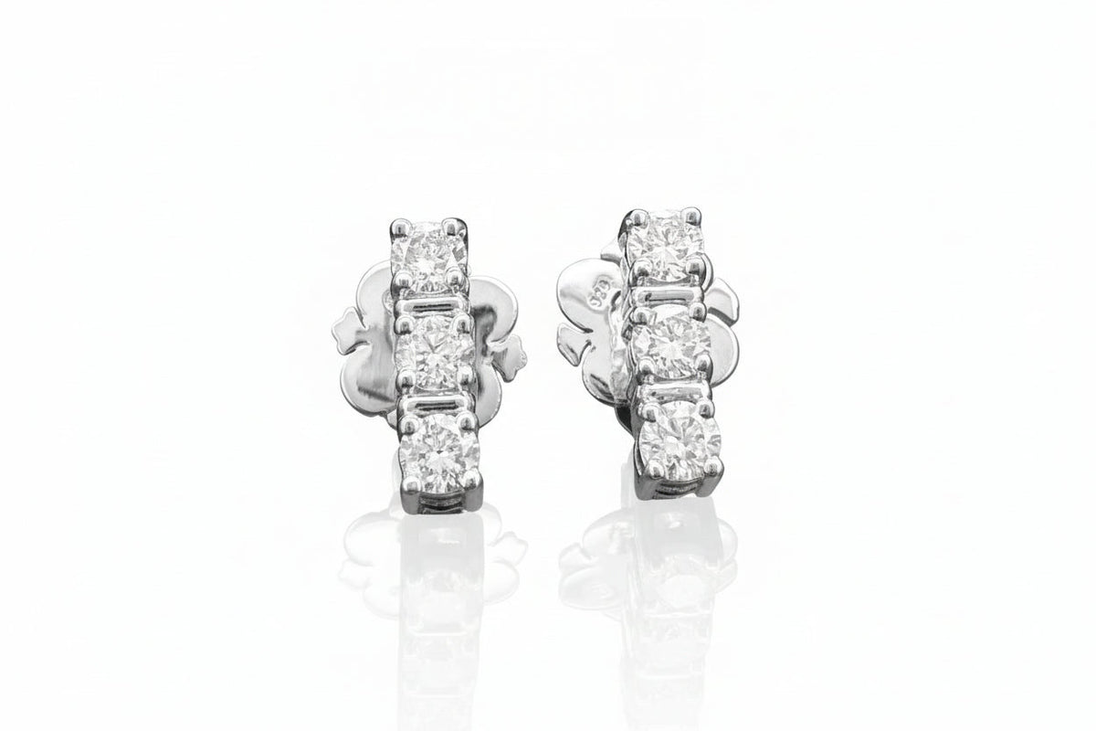 Impimo 0.7 CT (Pair) Lab-Grown Diamond Round Cut Earrings