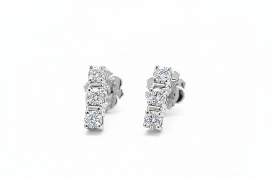 Impimo 0.7 CT (Pair) Lab-Grown Diamond Round Cut Earrings
