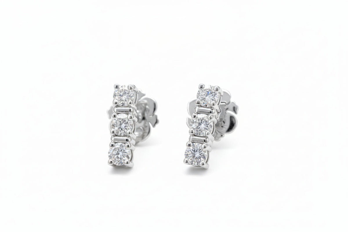 Impimo 0.7 CT (Pair) Lab-Grown Diamond Round Cut Earrings