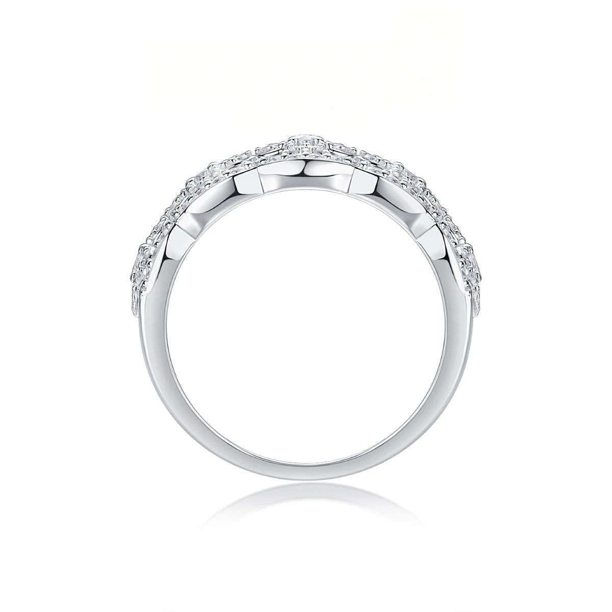 Impimo 0.7 CT (Total) Moissanite Round Cut Ring