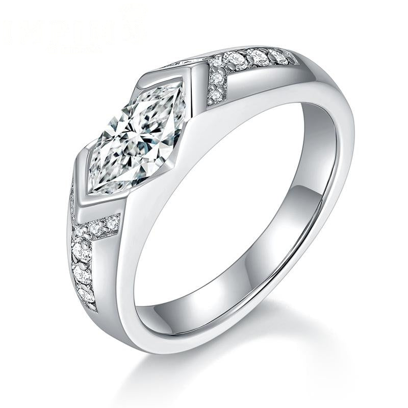 Impimo 1 CT Moissanite Marquise Cut Ring