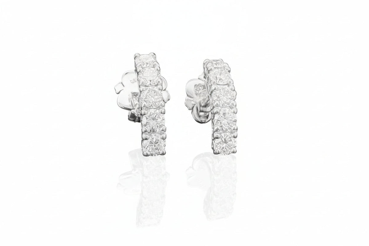 Impimo 1.1 CT (Pair) Lab-Grown Diamond Round Cut Earrings