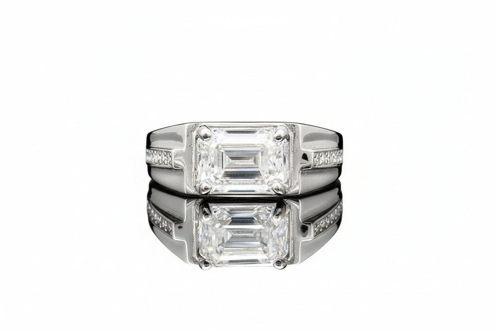 Impimo 1/2 CT Moissanite Round Cut Ring