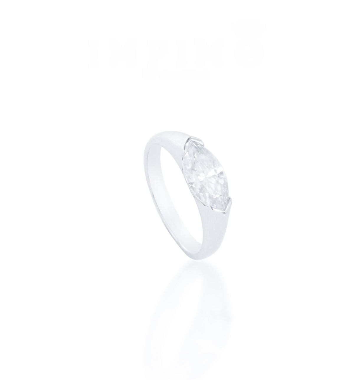 Impimo 1/2 CT Moissanite Marquise Cut Ring