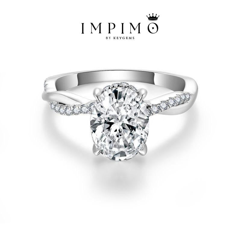 Impimo 2 CT Moissanite Multiple Shape Ring