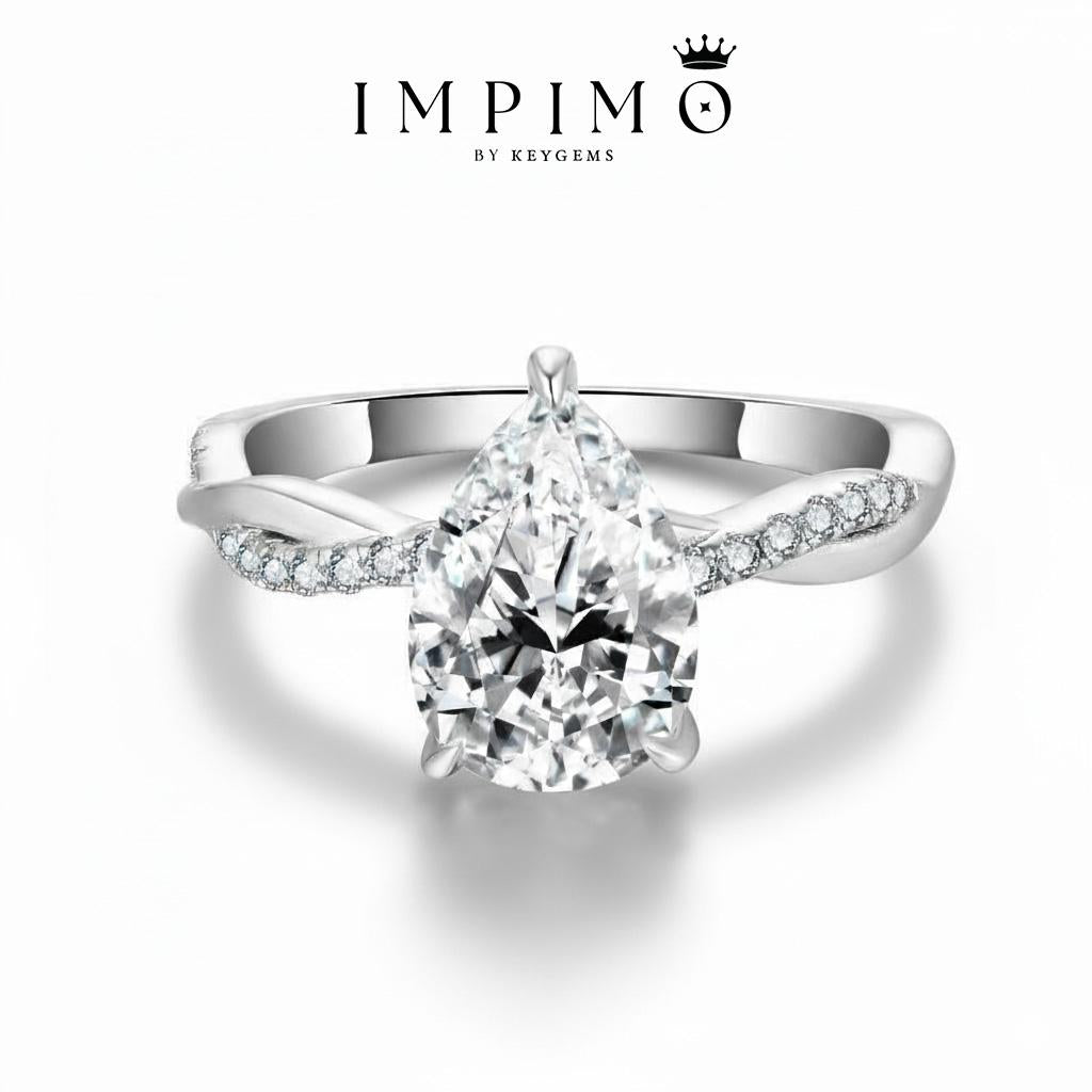 Impimo 2 CT Moissanite Multiple Shape Ring