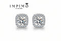 Impimo 1/2 CT (Pair) Moissanite Round Cut Earrings