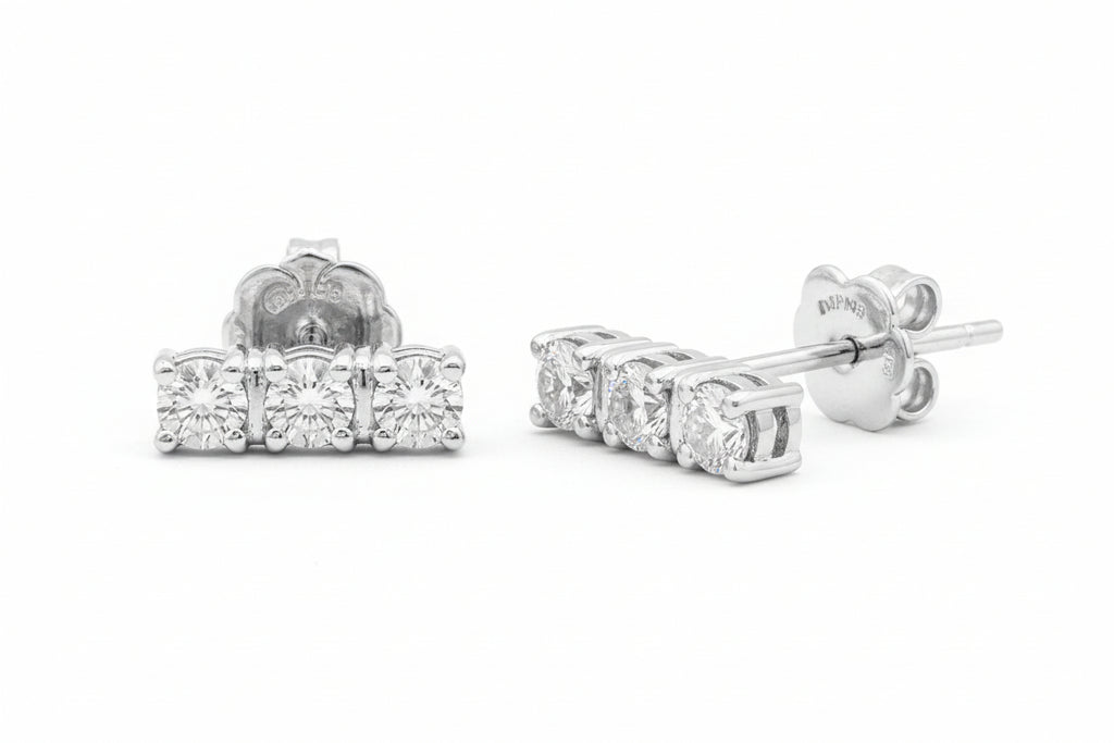 Impimo 0.7 CT (Pair) Lab-Grown Diamond Round Cut Earrings