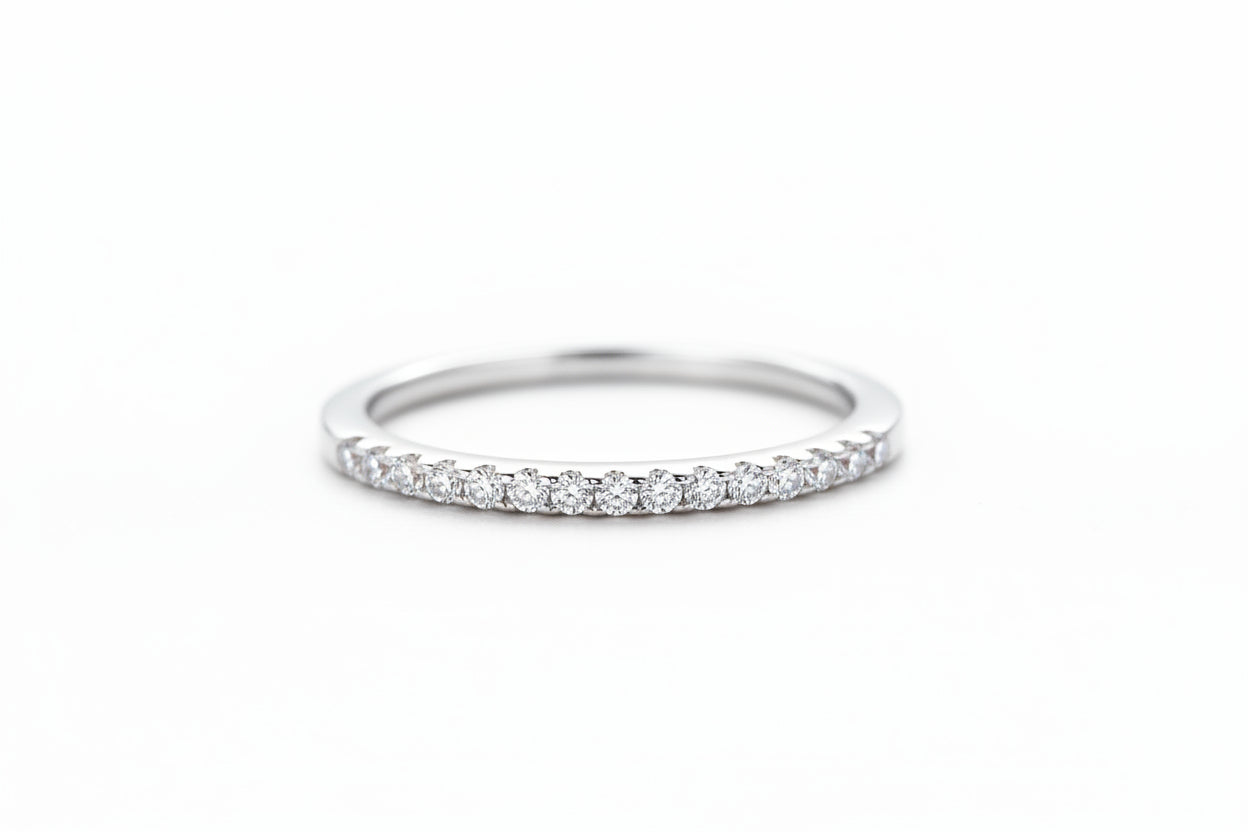 Impimo 0.25 CT Moissanite Round Cut Ring