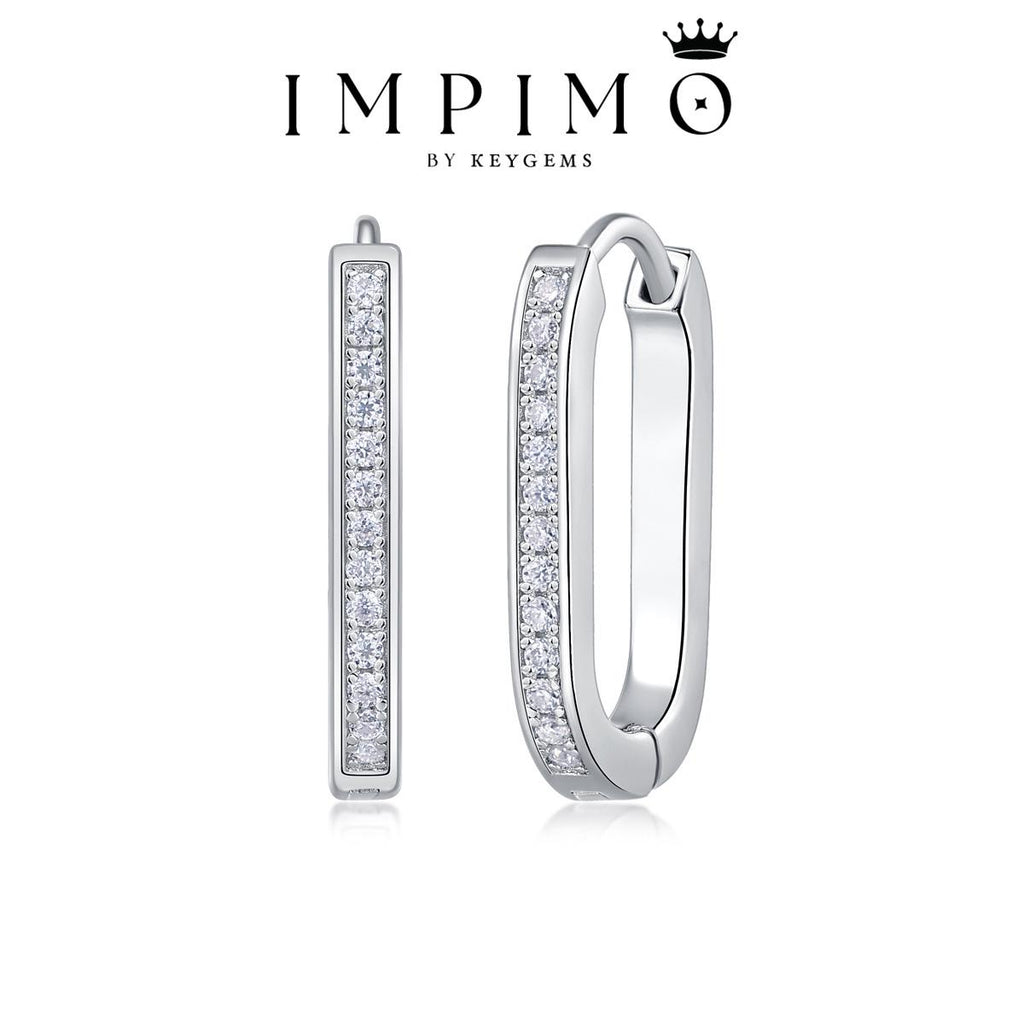 Impimo 0.15 CT (Total) Moissanite Round Cut Earrings