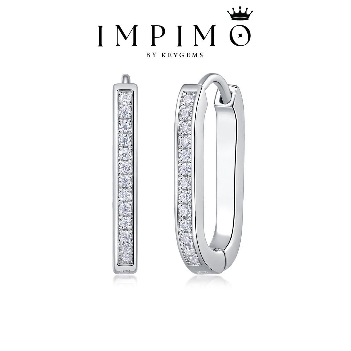 Impimo 0.15 CT (Total) Moissanite Round Cut Earrings