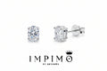 Impimo 1/2/4 CT Moissanite Oval Cut Earrings