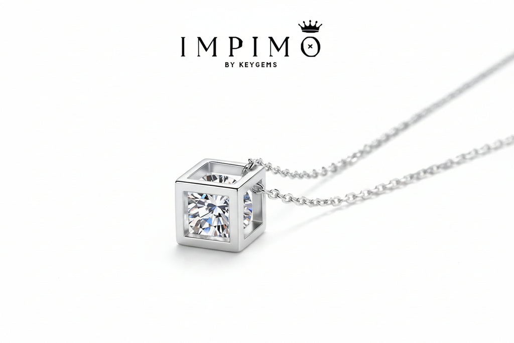 Impimo 1 CT Moissanite Round Cut Pendant