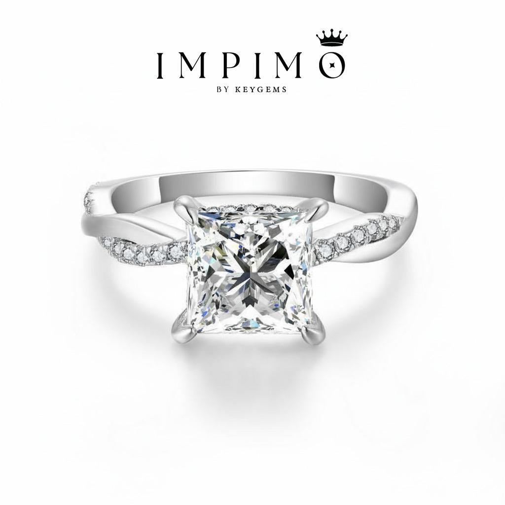 Impimo 2 CT Moissanite Multiple Shape Ring