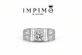 Impimo 1/2 CT Moissanite Round Cut Ring