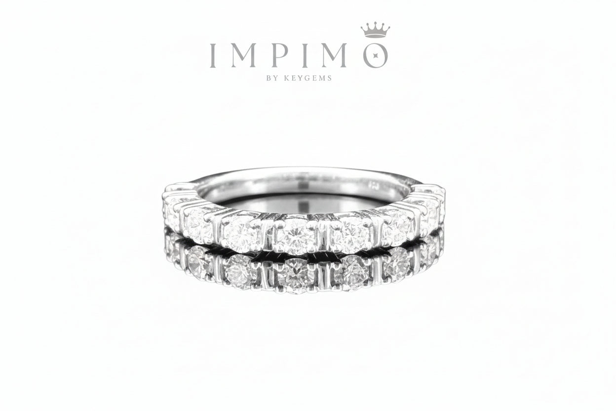 Impimo 0.9 CT Lab-Grown Diamond Round Cut Ring