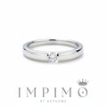 Impimo 0.3 CT Moissanite Princess Cut Ring