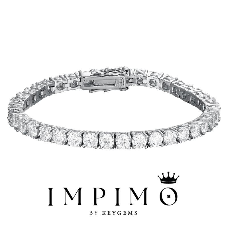 Impimo Moissanite Over 11 CT Round Cut Tennis Bracelet