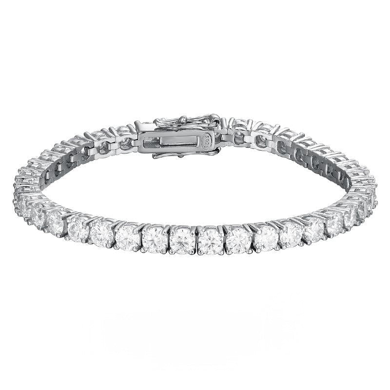 Impimo Moissanite Over 11 CT Round Cut Tennis Bracelet