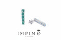 Impimo 3 CT (Total) Fancy Green Moissanite Round Cut Earrings