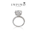 Impimo 10 CT Moissanite Round Cut Ring
