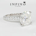 Impimo 10 CT Moissanite Round Cut Ring