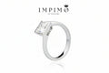 Impimo 1/2 CT Moissanite Princess Cut Ring