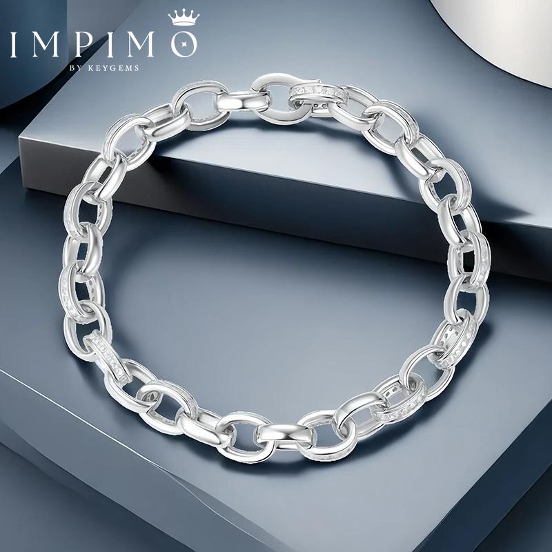 Impimo 2 CT (Total) Moissanite Round Cut Bracelet