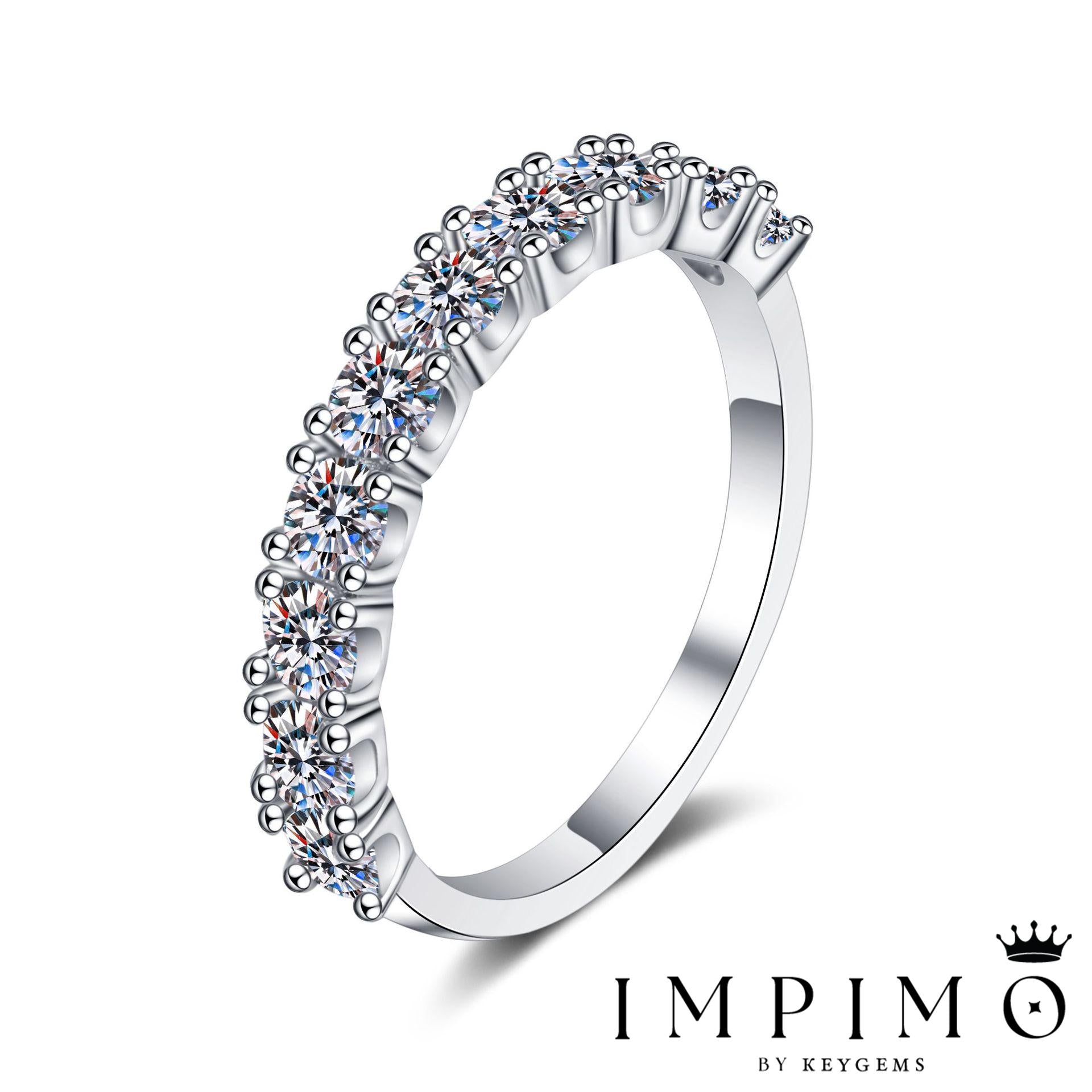 Impimo Lab-Grown Diamond Round Cut Ring & Tennis Bracelet