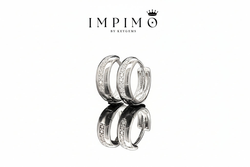 Impimo 0.2 CT (Pair) Moissanite Round Cut Earrings