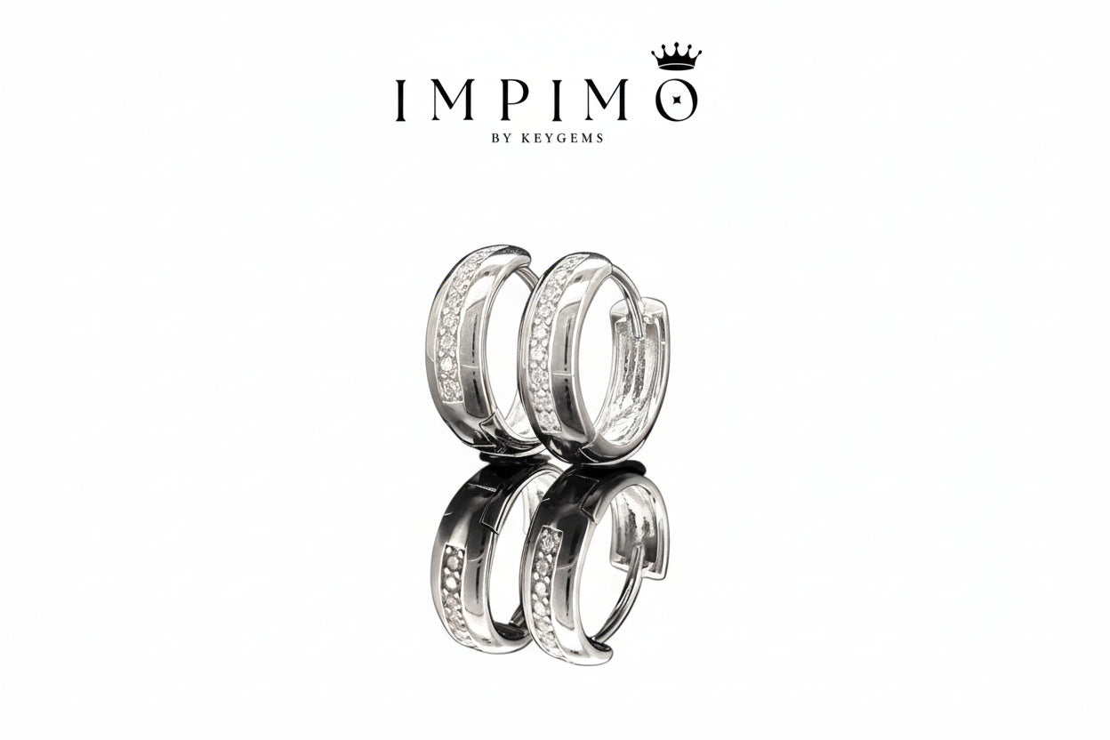 Impimo 0.2 CT (Pair) Moissanite Round Cut Earrings