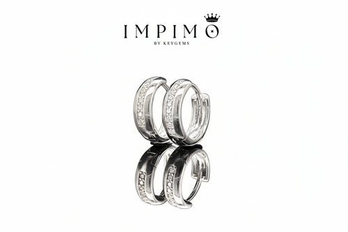 Impimo 0.2 CT (Pair) Moissanite Round Cut Earrings