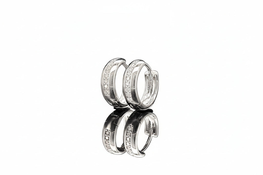 Impimo 0.2 CT (Pair) Moissanite Round Cut Earrings