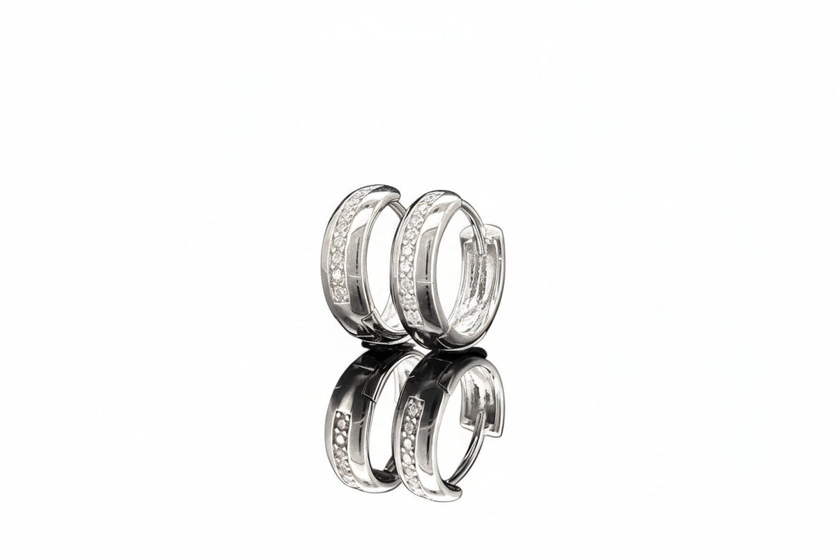 Impimo 0.2 CT (Pair) Moissanite Round Cut Earrings