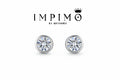 Impimo 0.6/1/2 CT Moissanite Round Cut Earrings