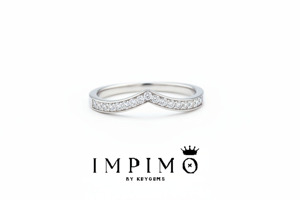 Impimo 0.15 CT Moissanite Round Cut Ring