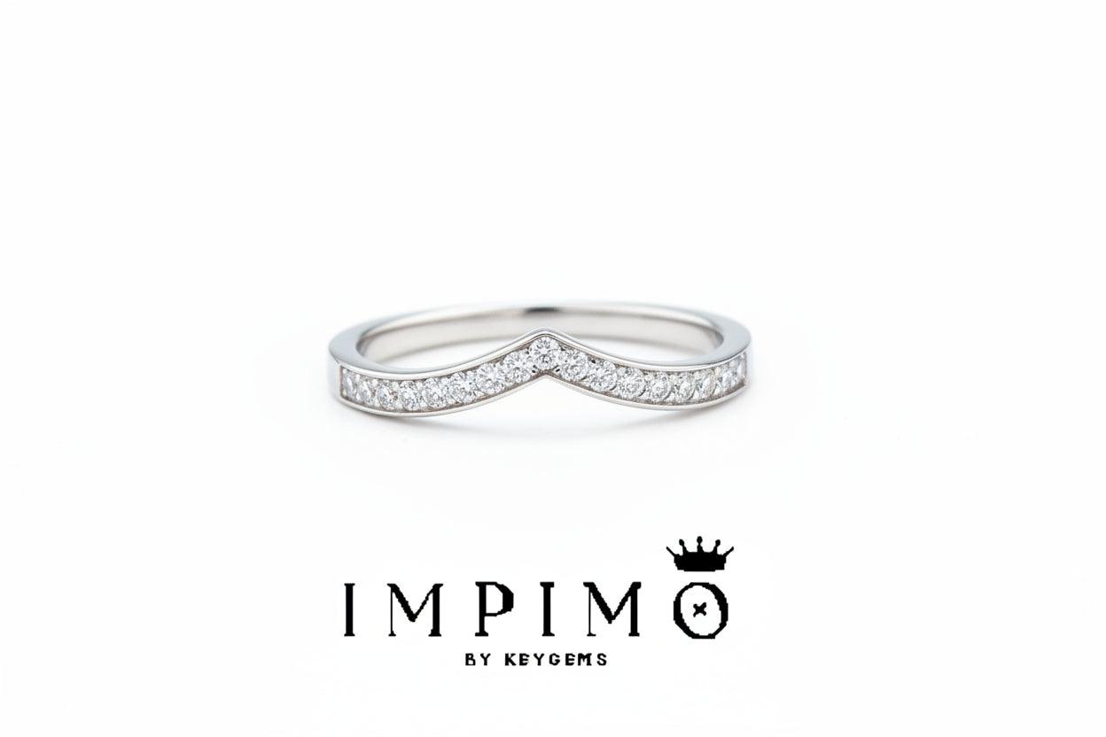 Impimo 0.15 CT Moissanite Round Cut Ring