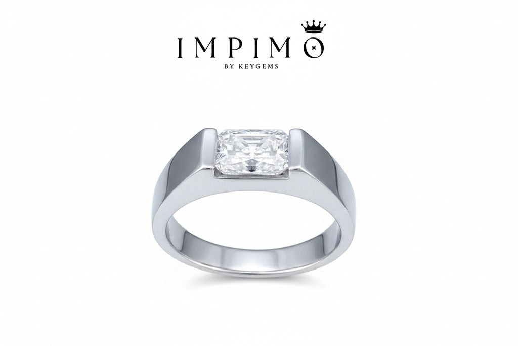 Impimo 1/2 CT Moissanite Radiant Cut Ring