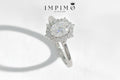Impimo 1CT Moissanite Oval Cut Ring