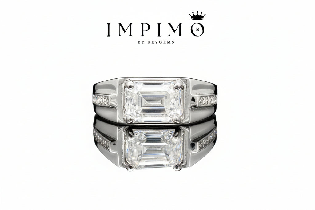 Impimo 1/2 CT Moissanite Round Cut Ring