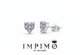 Impimo 1/2/4 CT Moissanite Heart Cut Earrings