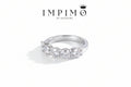 Impimo 2.5 CT (Total) Moissanite Round Cut Ring