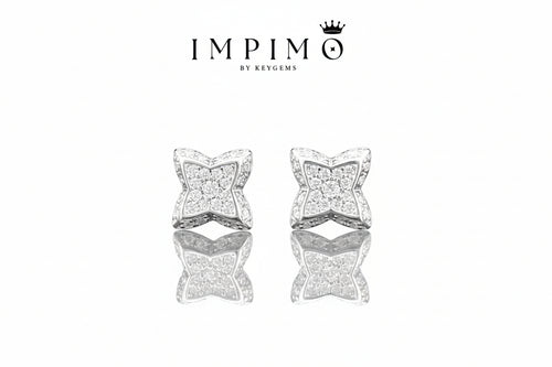 Impimo 0.3 CT (Pair) Moissanite Round Cut Earrings