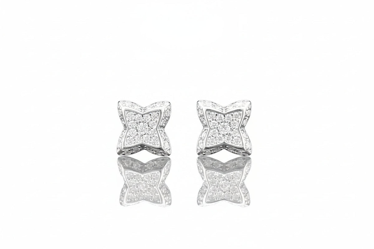 Impimo 0.3 CT (Pair) Moissanite Round Cut Earrings