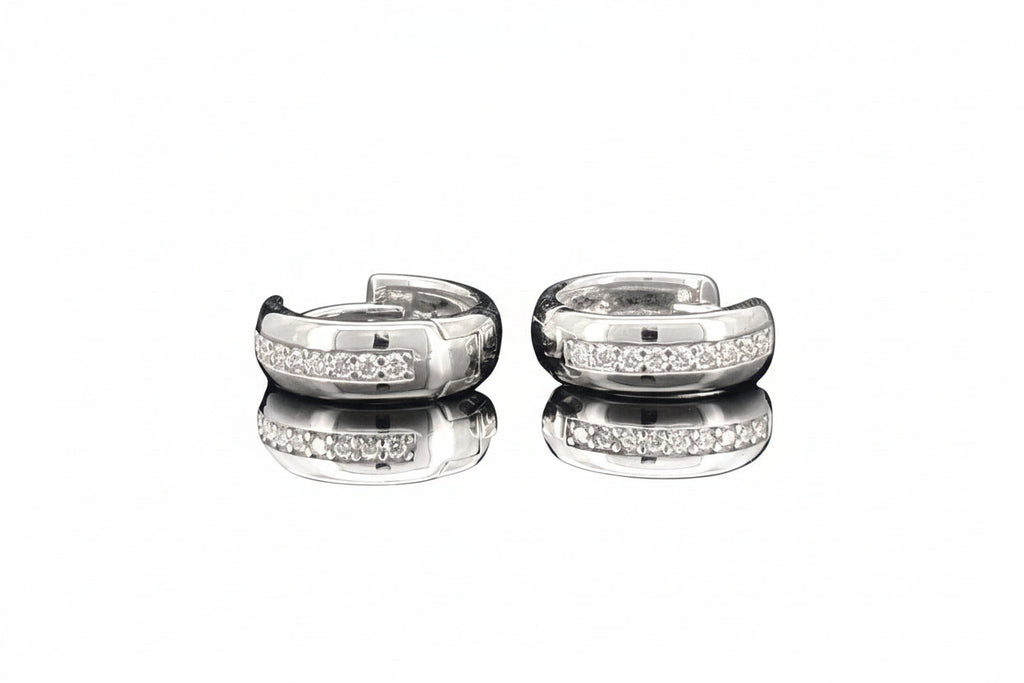 Impimo 0.2 CT (Pair) Moissanite Round Cut Earrings
