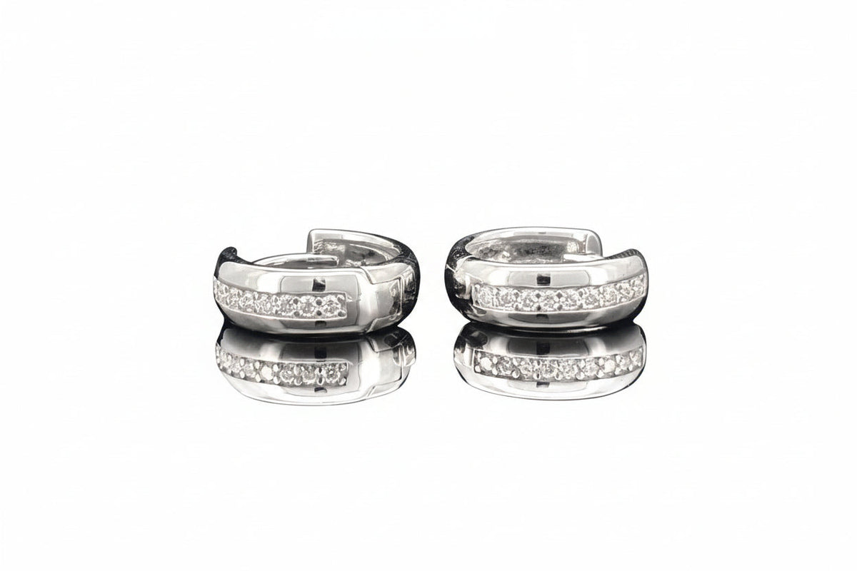 Impimo 0.2 CT (Pair) Moissanite Round Cut Earrings