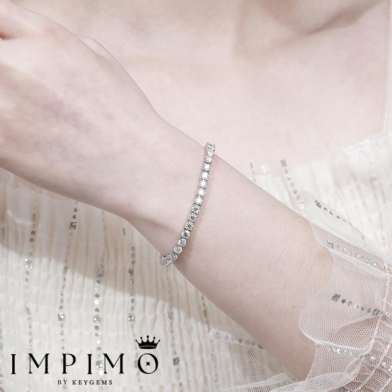 Impimo Moissanite Over 11 CT Round Cut Tennis Bracelet