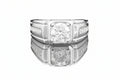 Impimo 1/2 CT Moissanite Round Cut Ring