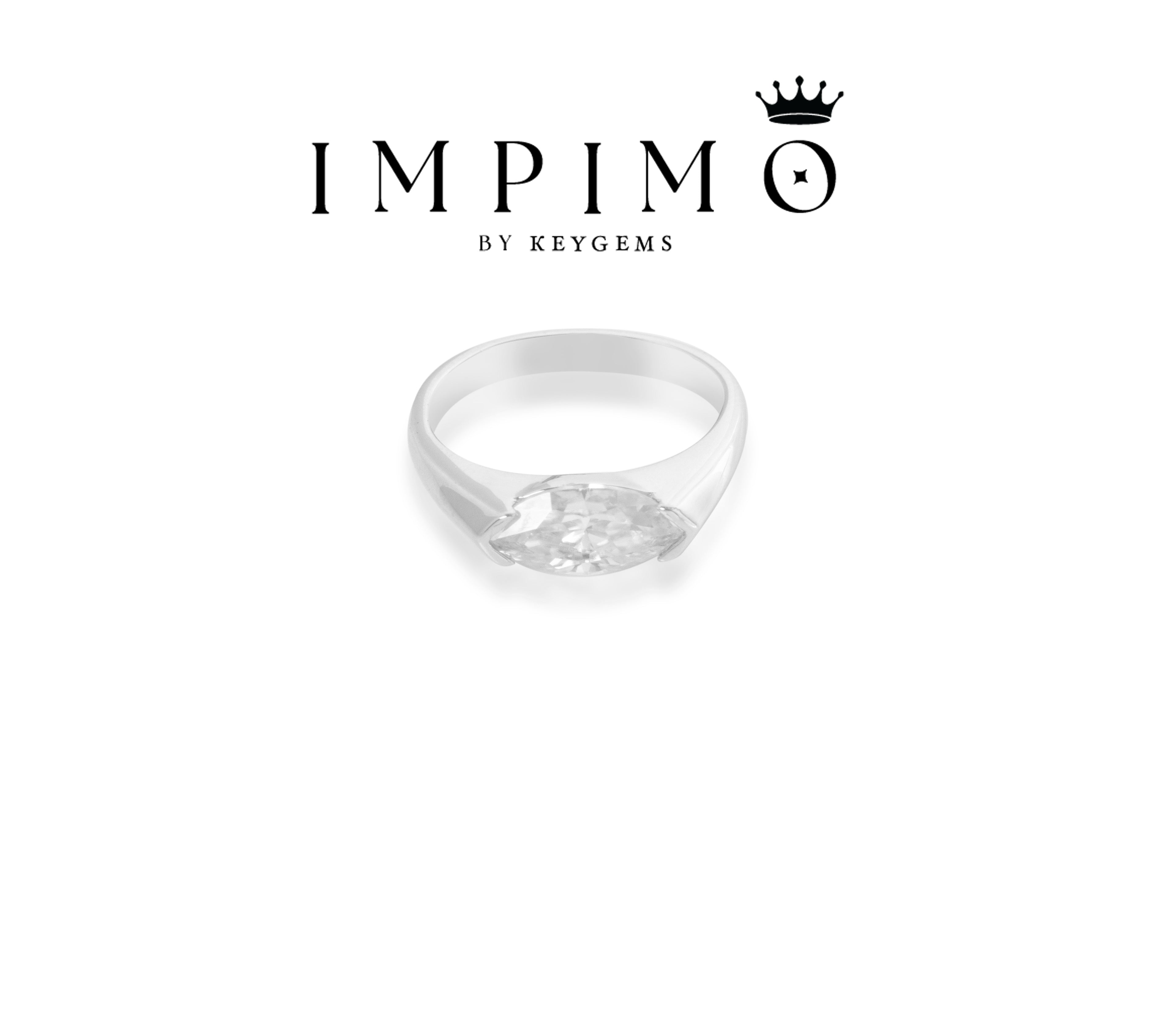 Impimo 1/2 CT Moissanite Marquise Cut Ring